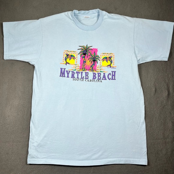 Myrtle Beach South Carolina Graphic Print T-Shirt Souvenir Vacation fun spring‎ - Picture 1 of 8